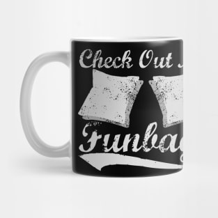 Check Out My Fun Bags Funny Corn hole T-shirt Mug